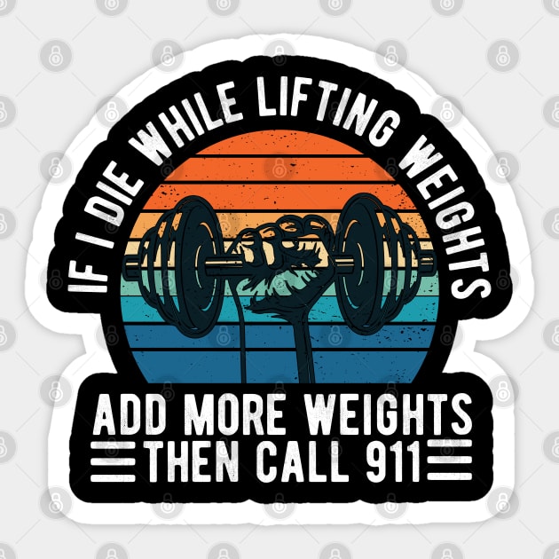 Weight Lifting if i die while lifting weights Sticker by Gaming champion